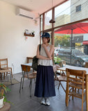 Meno Nylon Layered Flower Sleeveless