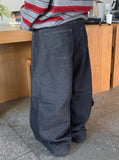 Pmu Curved Raw Denim Balloon Wide Pants