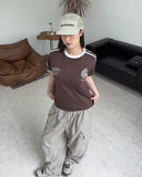 Cane tape line ringer tee