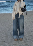 Snug V-neck Muffler Knit
