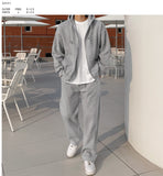 Scent brushed loose fit hood zip-up set