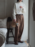 Rude wide pin tuck slacks