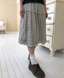 Kissing Stripe Midi Skirt