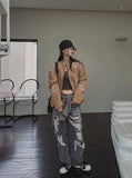 Bake Washing Cotton Biker Jacket