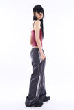 Wave piping nylon track pants
