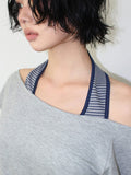 HALTER LAYERED OFF-TEE