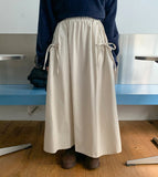 Dinku Banding Ribbon Long Skirt