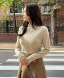 [Planning/Basic] Meria Brushed Span Half-Turtleneck T-Shirt
