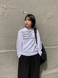[Unisex] Bits Lettering Over Long Sleeve Tee