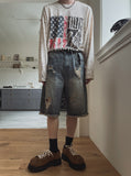 Heart Destroyed Bermuda Pants