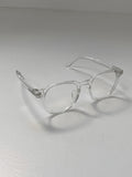 Clear Square Horn-Rimmed Glasses