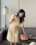 Maen Pearl Cubic Tweed One Piece