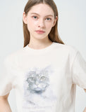 Big Cat Drawing T-Shirt