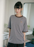 Cat Stripe Ringer Tee