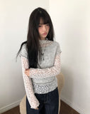 Dor lip neck short sleeve knit