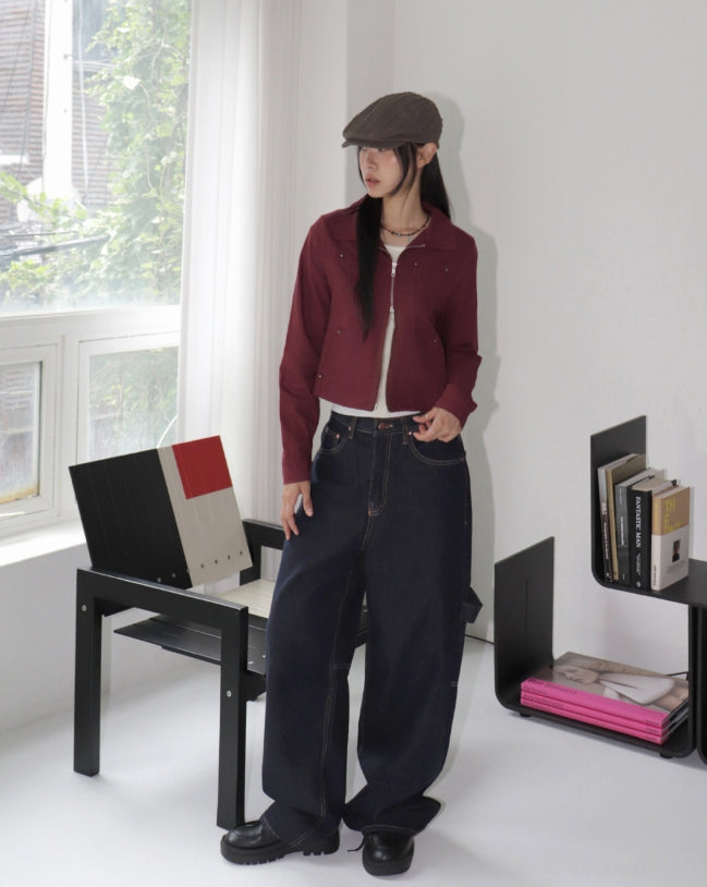 【WONDER WONDER】[Non-fade] Union Jack Carpenter Raw Denim WONDER WONDER (ワンダーワンダー) - [ノンフェード]オプト