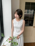 Tintree ribbed button sleeveless