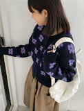 Moheb Flower Knit Cardigan