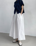 Call banding flare long skirt
