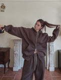 Dove Snap Two-Way Hooded Zip-Up