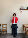 Hyori Frill Dot Sleeveless Cardigan Set