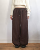 Penu Suede Side Hem Snap Long Pants