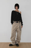 OFF-SHOULDER CROP SWEAT
