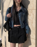 Crack square leather cross bag