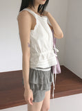 Sofu Lace Tiered Biker Skirt Leggings