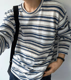 Linen stripe knit