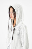 Lace summer 2-way hood zip-up