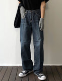 Deep blue semi-wide bootcut