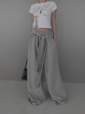 Tie Maxi Wide Sweatpants