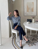 Rockle draped scarf blouse