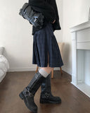 Kotori slit check midi skirt