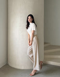 Prina Half Neck Pleated Tee Blouse