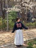 Catst Number Printing Crop Sweatshirt