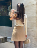 Rimel Wool Tulip Mini Skirt