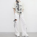 Trenti strap printed T-shirt