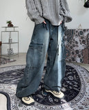Dianne Curved Cargo Denim Pants