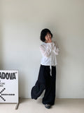 Udow Summer Shirring Banded Waist Wide Pants