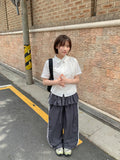 Peng Summer Seersucker Stripe Short Sleeve Shirt