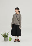[BAONHAUS] Kenny Stripe Frill Long Sleeve Tee