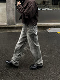 Vintage beige wide denim pants