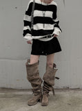 Stripe Overfit Knit Sweatshirt