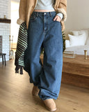 Deez Back Pocket Washed Denim Balloon Pants