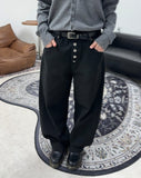 Kael Button Fly Curved Pants