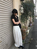 Riyoung Dot Short Sleeve Ribbon Puff T-shirt
