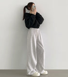 Mink Fleece Brushed Wide Banding Training Pants