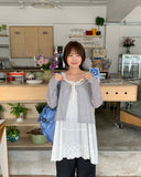 Mimol Summer Color Ribbon Bolero Cardigan